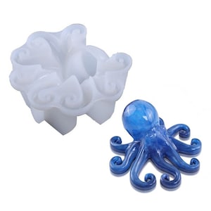 3D Octopus Silikonform, Octopus Harzform, Octupus Dekorationsform, Octopus Kerzenform, Harzzubehör