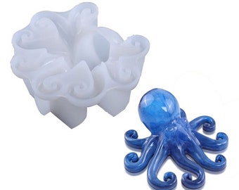 3D Octopus Silicone Mould, Octopus Resin Mold, Octupus Home Decoration Mould, Octopus Candle Mold, Resin Supplies