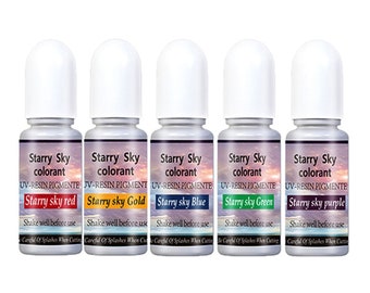 Starry Sky Resin Pigment, 10ml Sparkly Interference Resin Color, Highly Concentrated Colourant, Epoxy UV Resin Dye, Arts & Crafts Colors