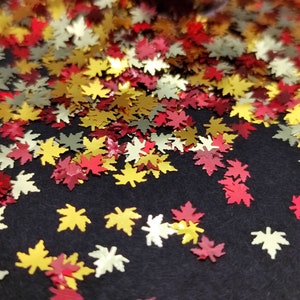 Paillettes feuille d'automne, Feuilles d'automne scintillantes pour nail art, Paillettes en forme de feuilles d'automne, Mélange d'automne de paillettes, Fournitures en résine