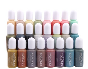 Morandi Epoxidharz Pigment, 10ml deckende Harzfarbe, hochkonzentriertes Farbmittel, Epoxid UV Harzfarbe, Arts & Crafts Farben