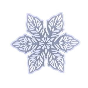Schneeflocke Weihnachtsbaumdekoration Silikonform, Weihnachtsschneeflocke Epoxidharzform, hängende Dekoration Silikonharzform
