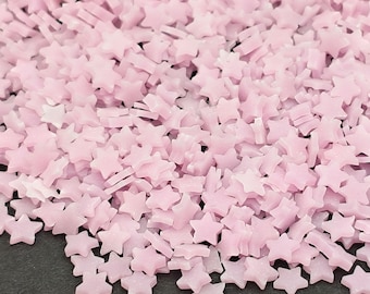 Glow In The Dark Star Polymer Clay Slices 5mm, Light Purple Stars Slices, Glow-In-The-Dark, Nail Art, Polymer Clay Slices, Slime Supplies