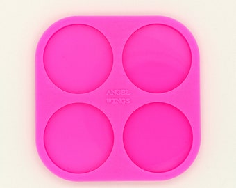 Circle Shape Silicone Mould, Epoxy Resin Pendant Mold, 3.8 cm diameter for each circle