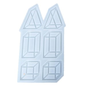 Triangle and Rectangle Geometric Statement Earring Silicone Mould, Retro Earring Epoxy Resin Pendant Mold, UV Resin Mold. Resin Supplies