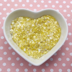 Chunky Pastel Opalescent Glitter Mix, Iriserend LichtGeel, Hars Benodigdheden, Nail Art Glitter, Craft Supplies, Slime Supplies