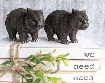 Ensemble de 2 figurines de sculpture Wombat