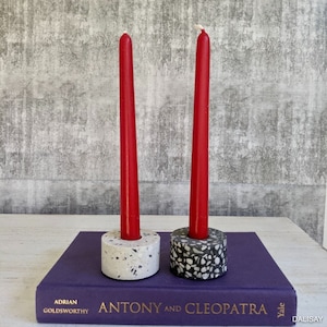 Black White Terrazzo Candle Holder