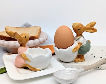 Bunny Rabbit Egg Cup Holder Set | Kitchenware | Tableware | Easter Gifts | Bunny Gifts | Animal Gifts