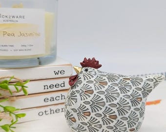 Pattern Chicken Figure Ornament