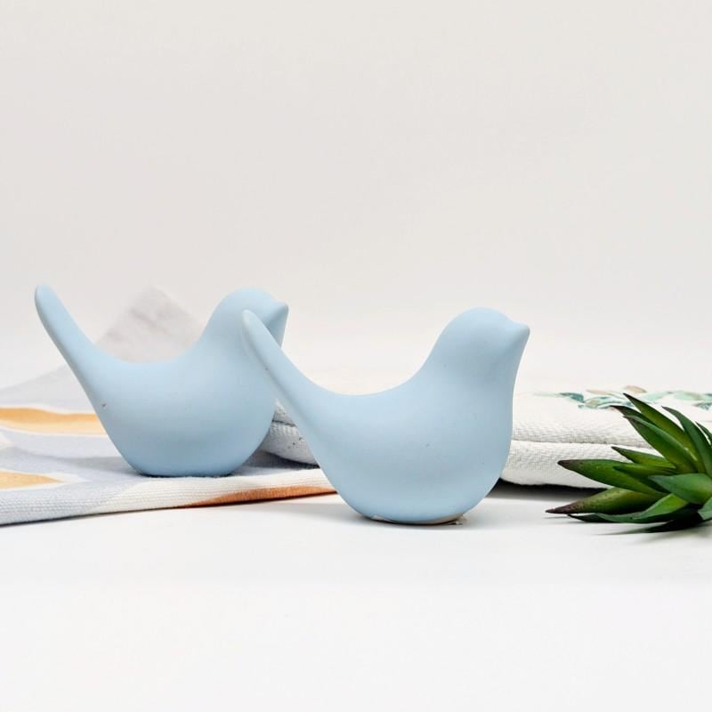 陶器製 鳩の置物 スカイブルーの陶器製鳩の置物 - 2個セット | 鳥の置物ギフト - Etsy 日本