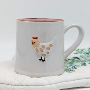 Tazza da tè/caffè in ceramica con pollo immagine 12