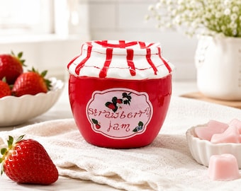 Strawberry Jam Jar Ceramic Oil Burner | Fruity Wax Melter