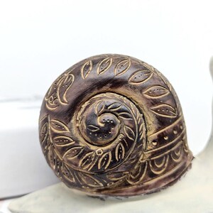 Rusty White Snail Figurine Ornament | Nature Inspired Home Decor Accents image 5