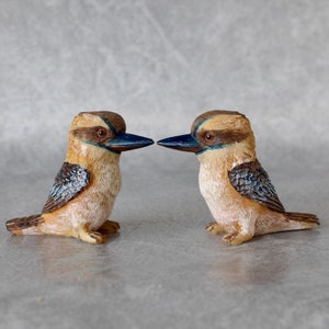 Native Australian Mini Kookaburra Statue - Set of 2 | Kookaburra Gifts | Bird Home Decor | Bird Gifts | Native Australian Bird Gifts