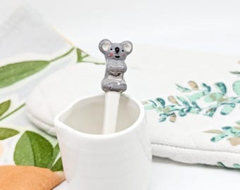Koala Ceramic Spoon | Animal Spoon | Kitchen Gifts | Housewarming Gifts | Gift for Kids | Egg Spoon