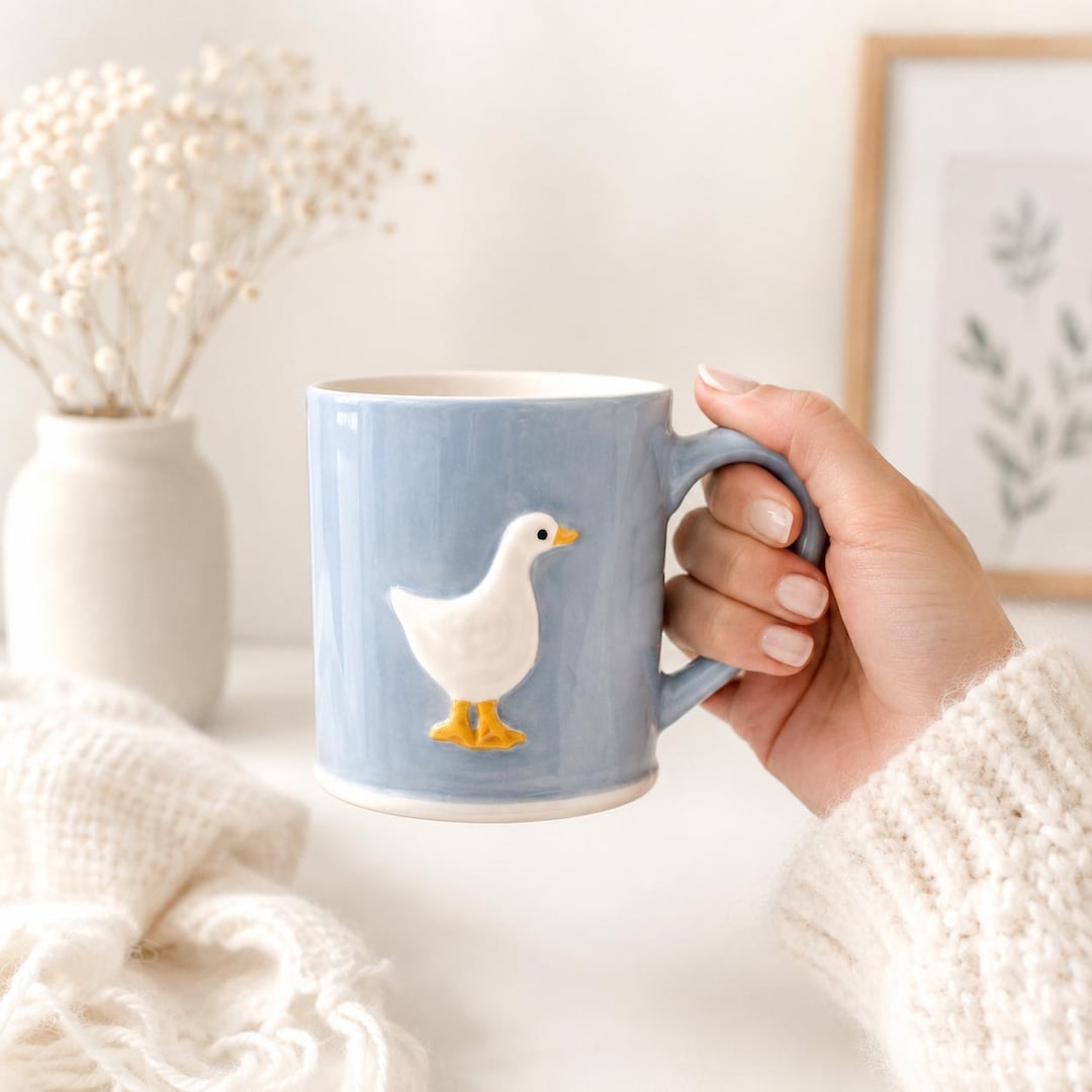 Blue Duck Ceramic Mug | Tea Coffee Gifts
