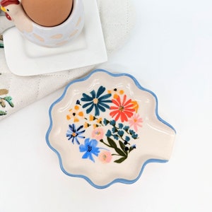 Blue Floral Ceramic Spoon Rest | Kitchen Essentials | Kitchen Tools | Kitchen Gifts