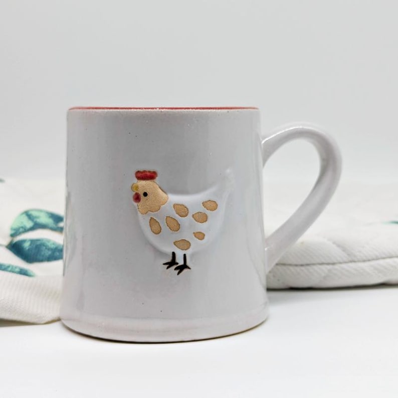 Tazza da tè/caffè in ceramica con pollo immagine 13
