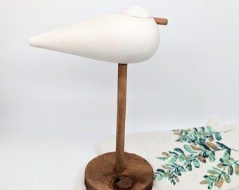 Wooden Seagull Bird Decor | Seagull Sculpture | Seagull Figurine | Bird Gifts