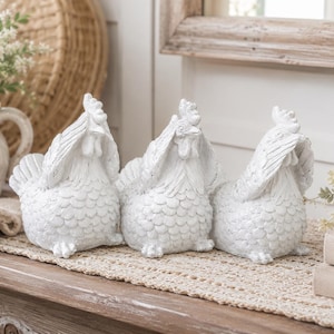 No Evil See Hear Speak Hen - Set of 3 | Chicken Gifts | Country Home Decor