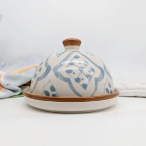 Marrakech Blue Ceramic Cheese Dome | Naczynie do masła i sera | Prezenty do domu