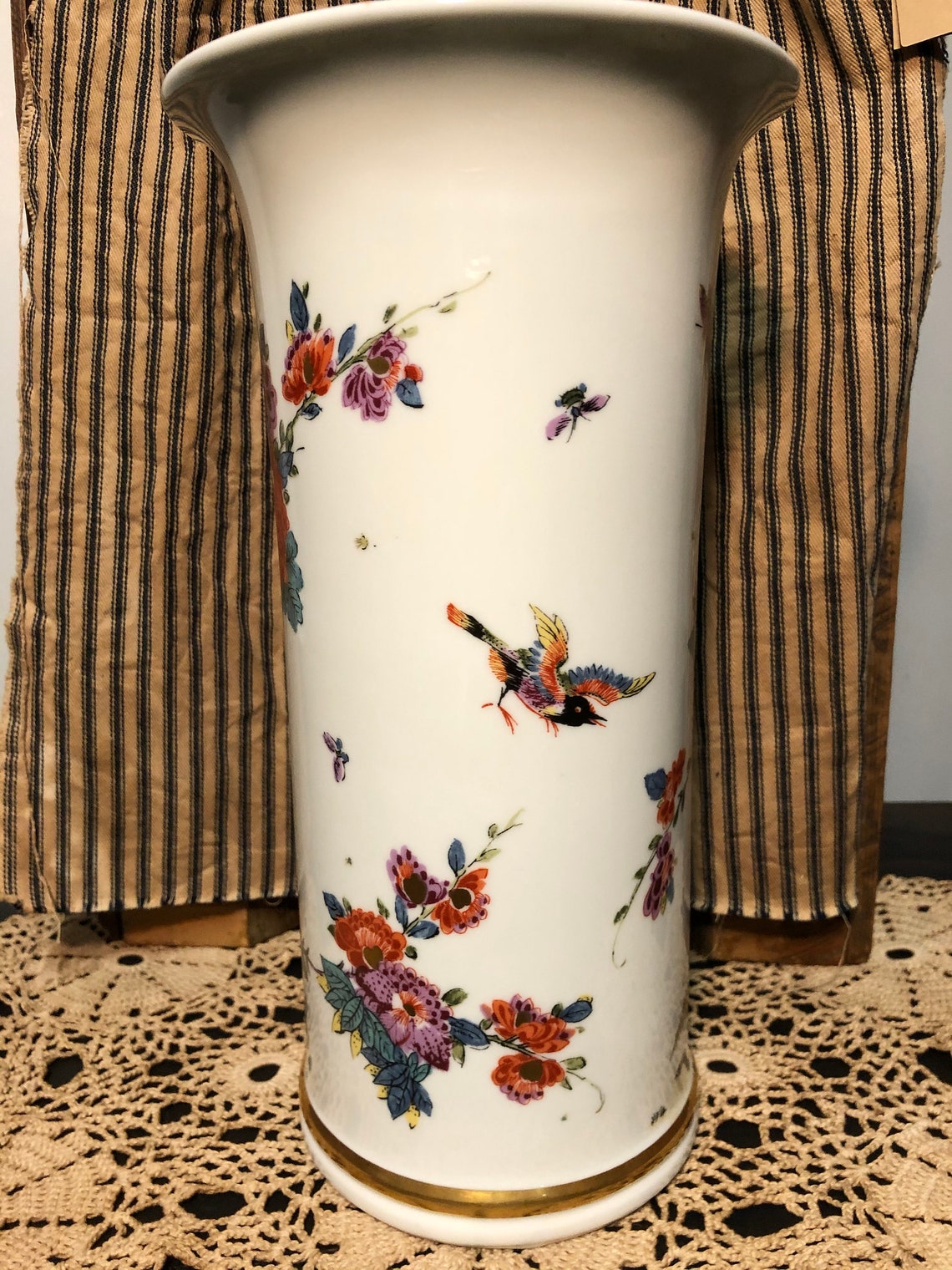 Vintage Lenox Saxony Vase Smithsonian Institutions Collection Etsy