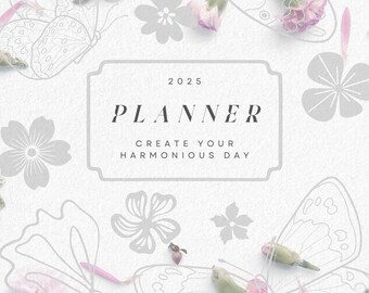 Simple Digital Annual Planner • Minimalist Annual Planner • Essential, Simple Daily Planner • Daily Weekly Monthly
