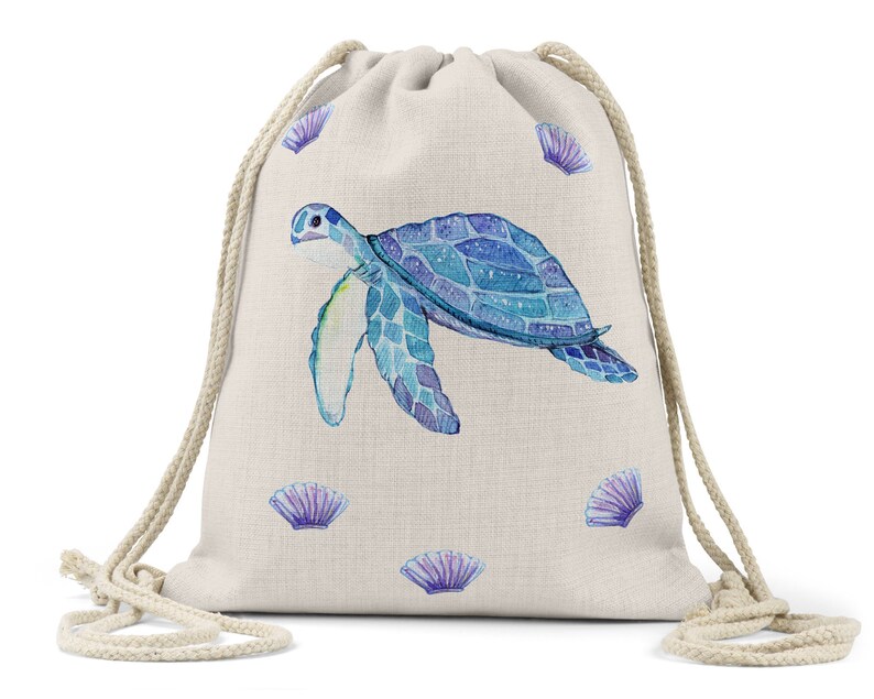 Drawstring Backpack Sea Turtle Ocean Rucksack Drawstring Backpack Sea Turtle Ocean Rucksack