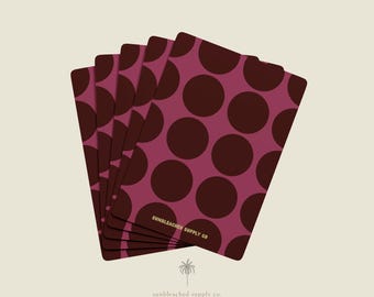 Burgundy Polka Dot Playing Cards | Ace of Spades Poker Deck