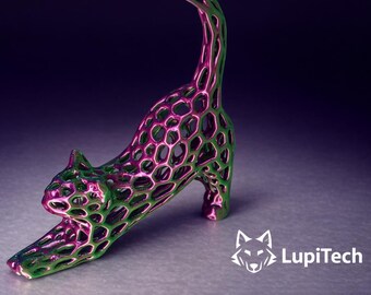 Prachtige Voronoi-kat, 13 cm hoog
