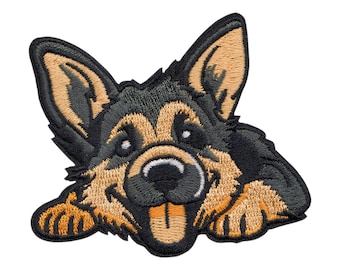 3&quot; Embroidered Patch - Adorable German Shepherd Dog
