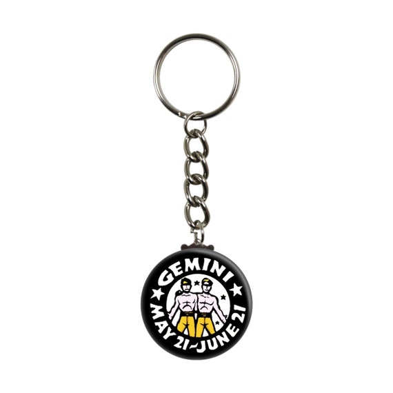 Keychain Gemini Zodiac Sign From the Classic Zoltan