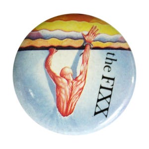 Vintage 1980s 1.25&quot; Button - The FIXX - Reach The Beach