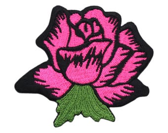 Toppa Termoadesiva Con Motivo Floreale Rosa – Da Stirare O Cucire Su Abiti E Borse
