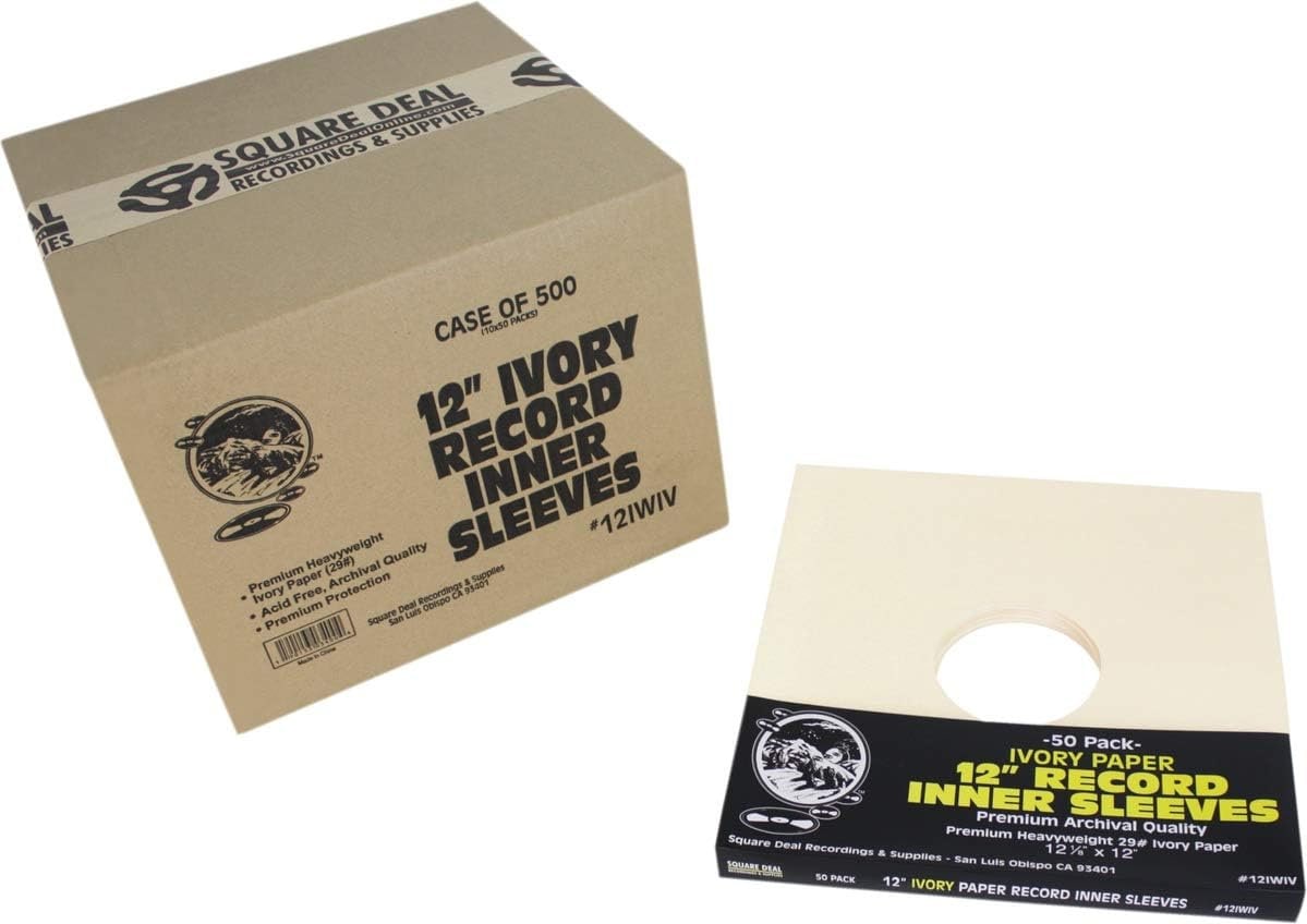 箱 Vinyl Sleeves 100 Anti Static LP Record - Round Zimbabwe Inner Sleeves