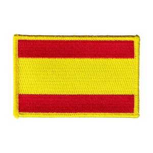 3.5&quot; Embroidered Iron on Patch - Spanish Flag - Original Without Coat Of Arms