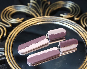 Simple and Sophisticated 2-tone Purple Drop Earrings, Gifts for Her