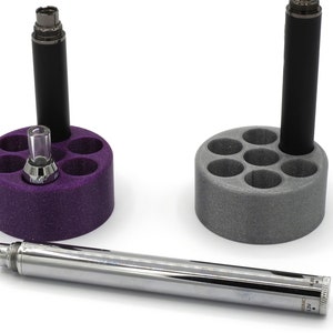 Large Pen Puck - 7 Large 510 Cartridge/Large Pen Slots (15mm) - Vape Pen Stand - Vape Battery Organizer