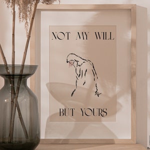 Jesus Christ in the Garden of Gethsemane, Christ in the Garden, Praying Jesus, agony in the garden art print, the Good Shepherd, christian