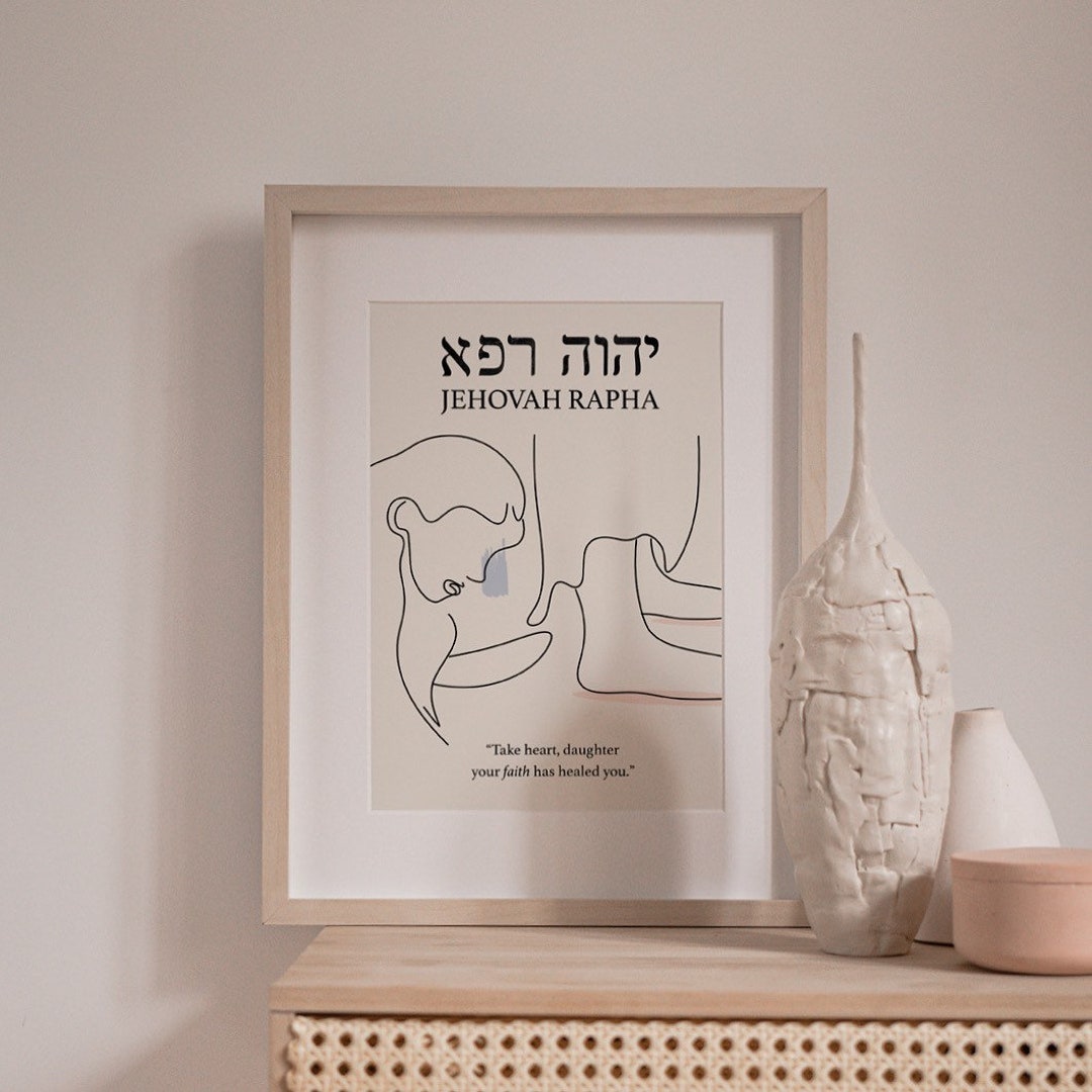 Jehovah Rapha Print, Scripture Art, Healing Scripture, the God Who ...