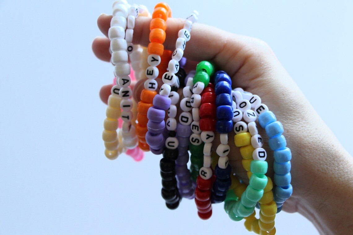 Custom Name Bead Bracelets/personalized Word Bracelets Etsy