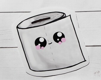 Toilet Paper Die Cut Stickers/Toilet Paper Sticker