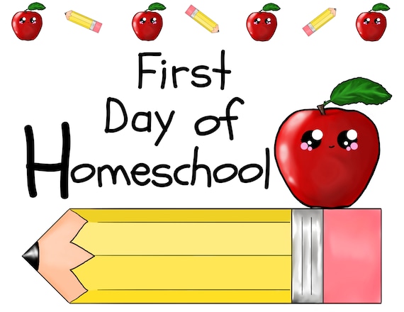 First Day of Homeschool Sign/Instant Download/Back to School | Etsy