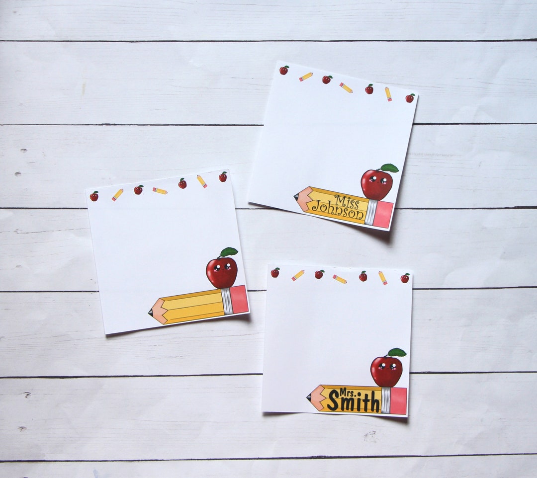 Custom Teacher Notepads/memo Pads/3x3 Notepads/teacher Gift Notepads/to