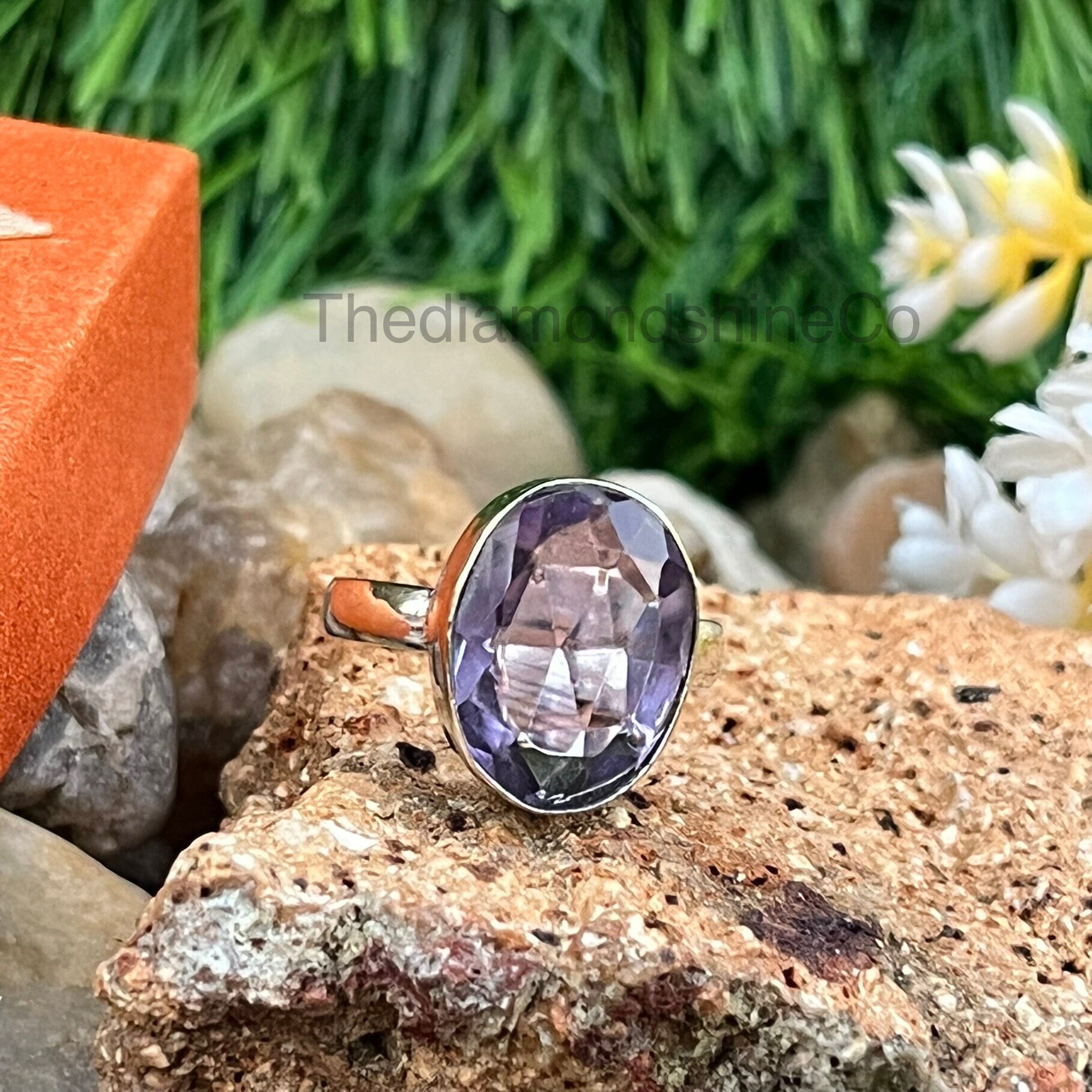 Sterling Silver Ring Purple Stone - Etsy Sterling Silver Ring Purple Stone - Etsy