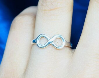 Infinity Silver Ring, 925 Sterling Silver Infinity Sign Ring, Infinity Ring, Elegant Silver Ring, Minimalistisk Silver Ring Silver Infinity Ring