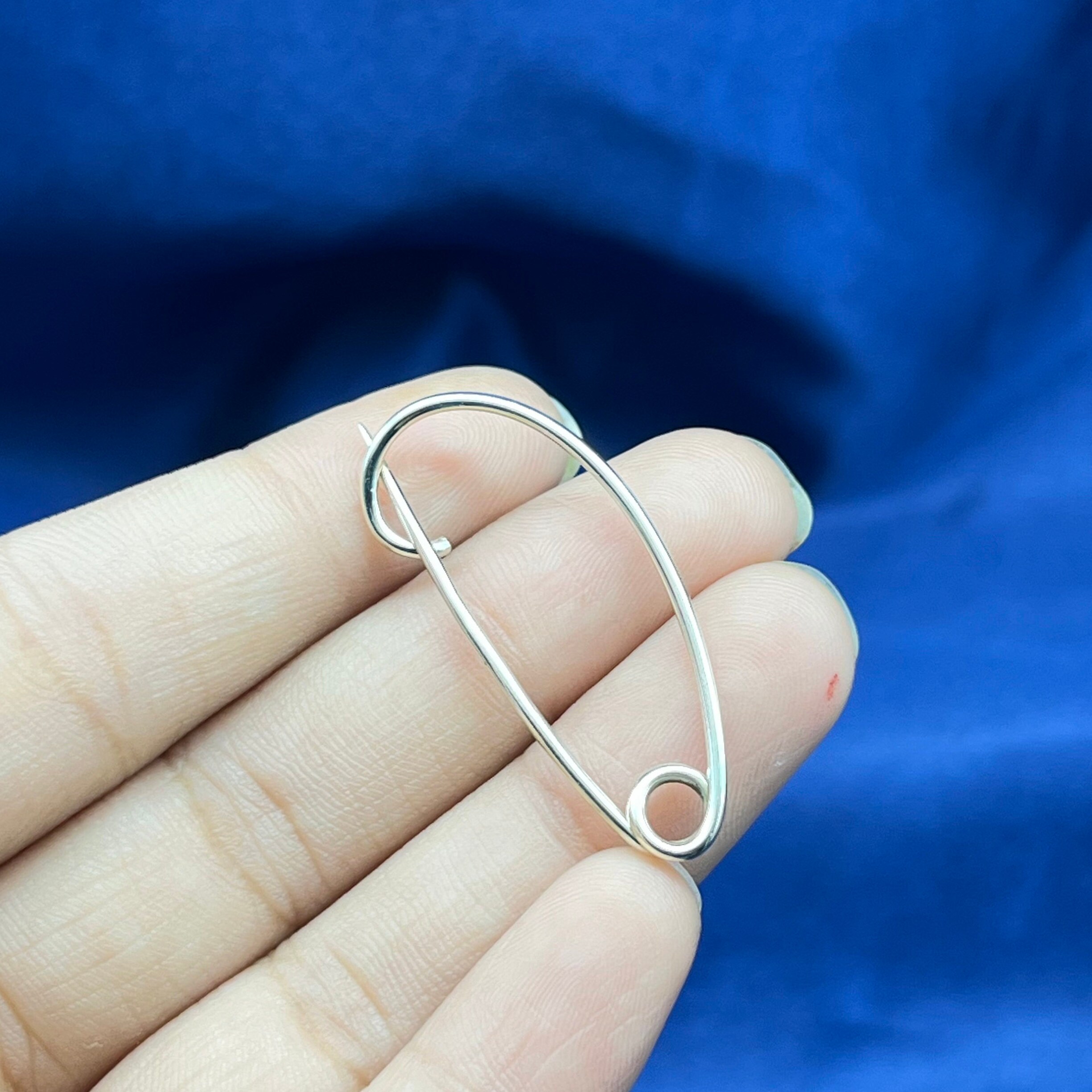 Sterling Silver Safety Pin Brooch, Minimalist Shawl Pin - Etsy Canada