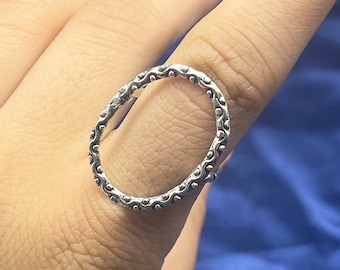 925 Sterling Silver Circle Ring, Circle Silver Ring, Designer Silver Band Circle Ring, Simple O Silver Ring For   Her, Promise Silver Ring