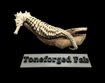Articulated 3D printed Skeleton Sea Horse, flexi sea monster, Seabeast Movie, Subnautica